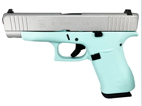 Glock 48 Tiffany Frame Crushed Silver Slide 9mm